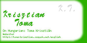 krisztian toma business card